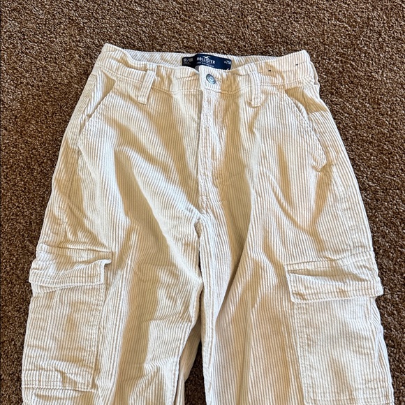 Women’s Hollister High Rise Dad pant cream corduroy sz 25 Regular - Picture 2 of 3